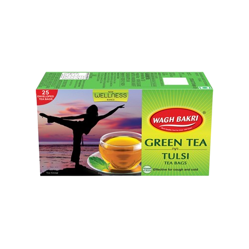 Wagh Bakri Grönt Te med Tulsi / Green Tea with Tulsi 7,5 g (TB)