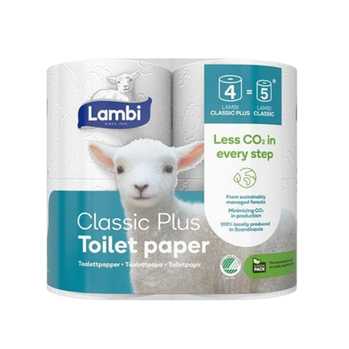 LAMBI Toalettpapper 4-P PLUS 3-layer white